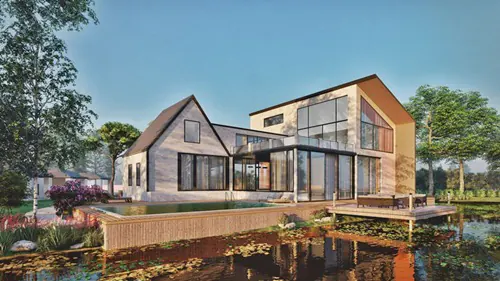 3d exterior rendering services club house town plan design company companies idea
